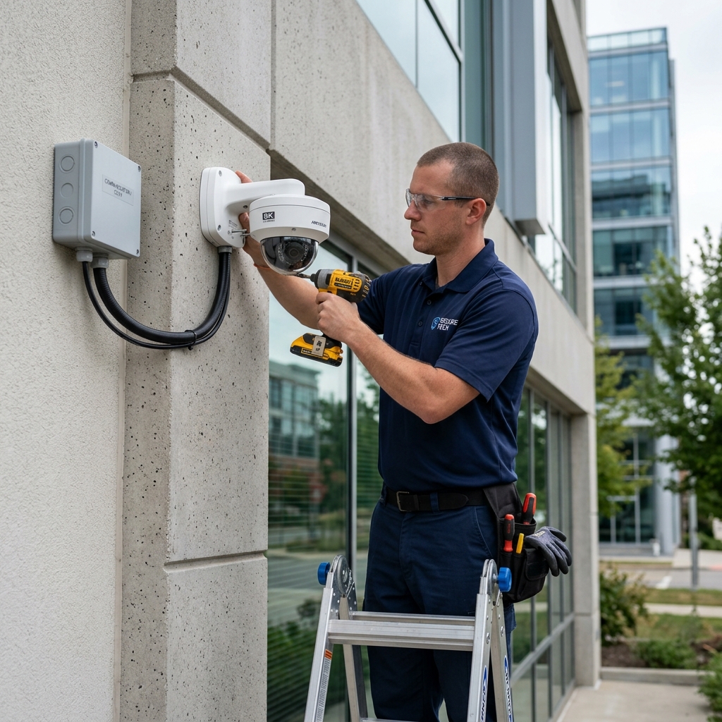 Instalación profesional de cámara de seguridad IP en Paine